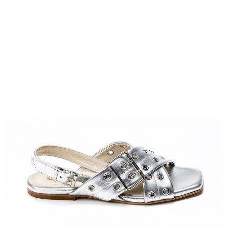 Alternative view of Ženske kožne sandale Once-ISCHIA.B sive ravne